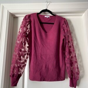 Sioni Raspberry Knit Top